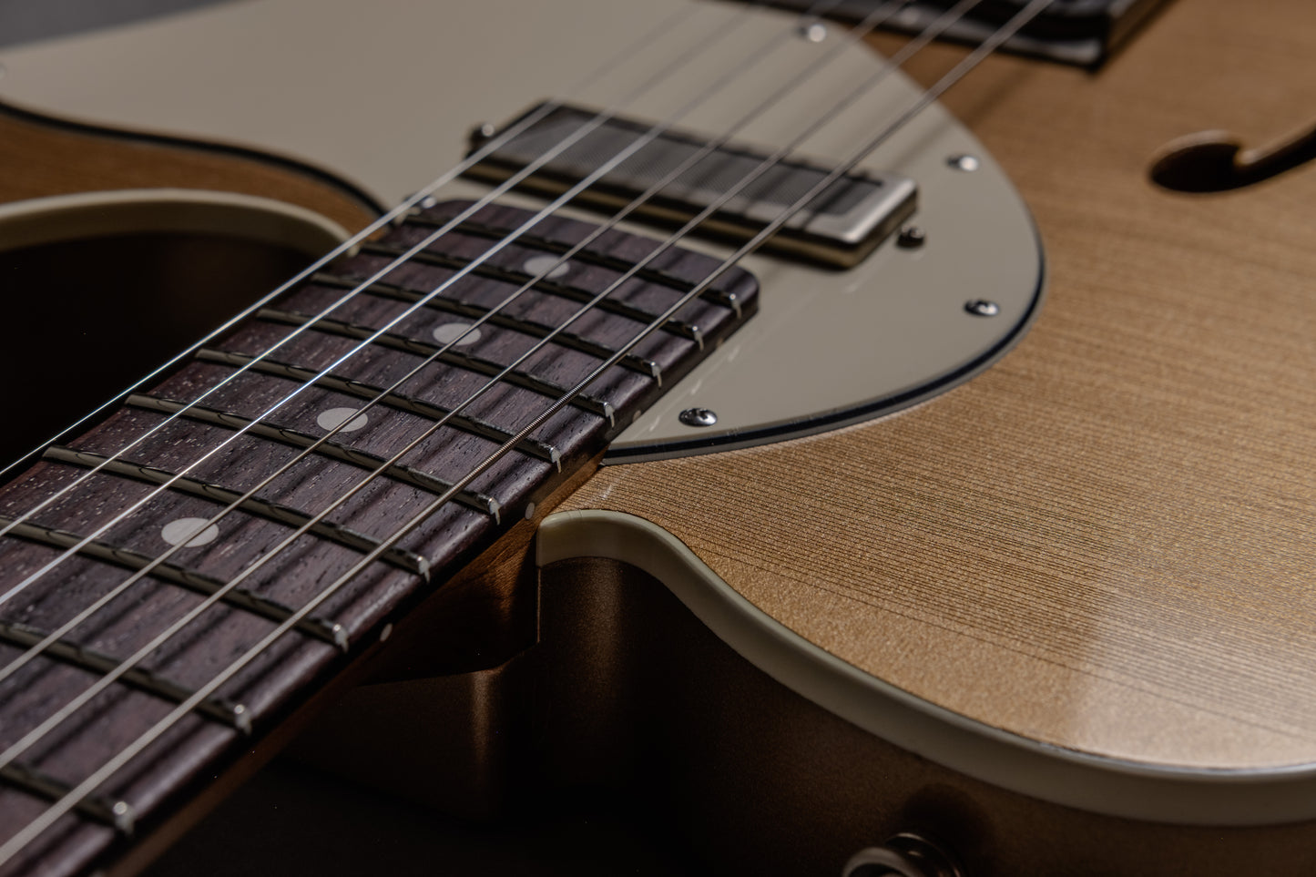 Lewis Parker Guitar Co. - Thinline "T" in Firemist Gold Metallic