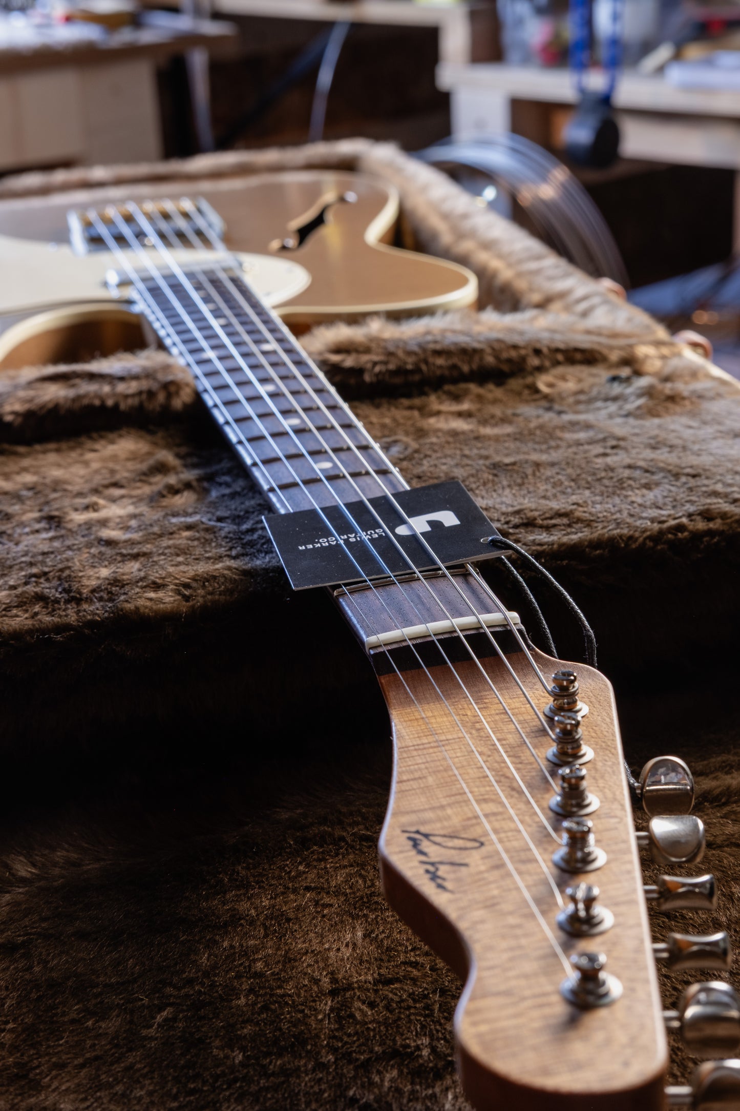 Lewis Parker Guitar Co. - Thinline "T" in Firemist Gold Metallic