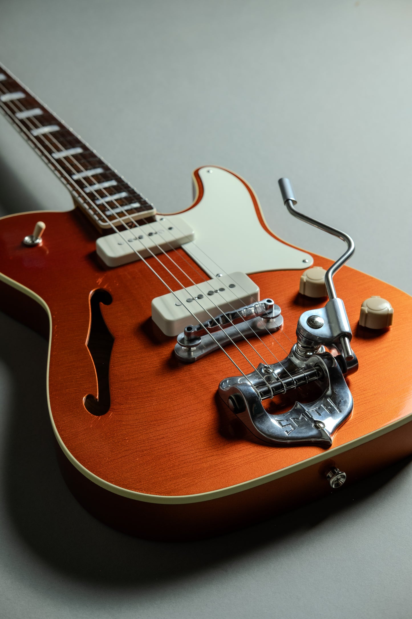 Lewis Parker Guitar Co. - Thinline "T" in Faded Candy Apple Red