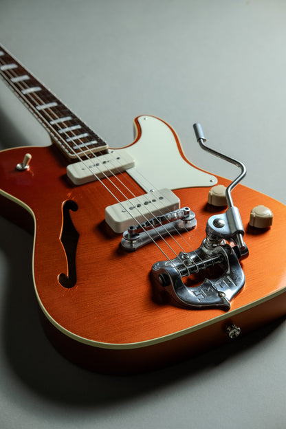 Lewis Parker Guitar Co. - Thinline "T" in Faded Candy Apple Red