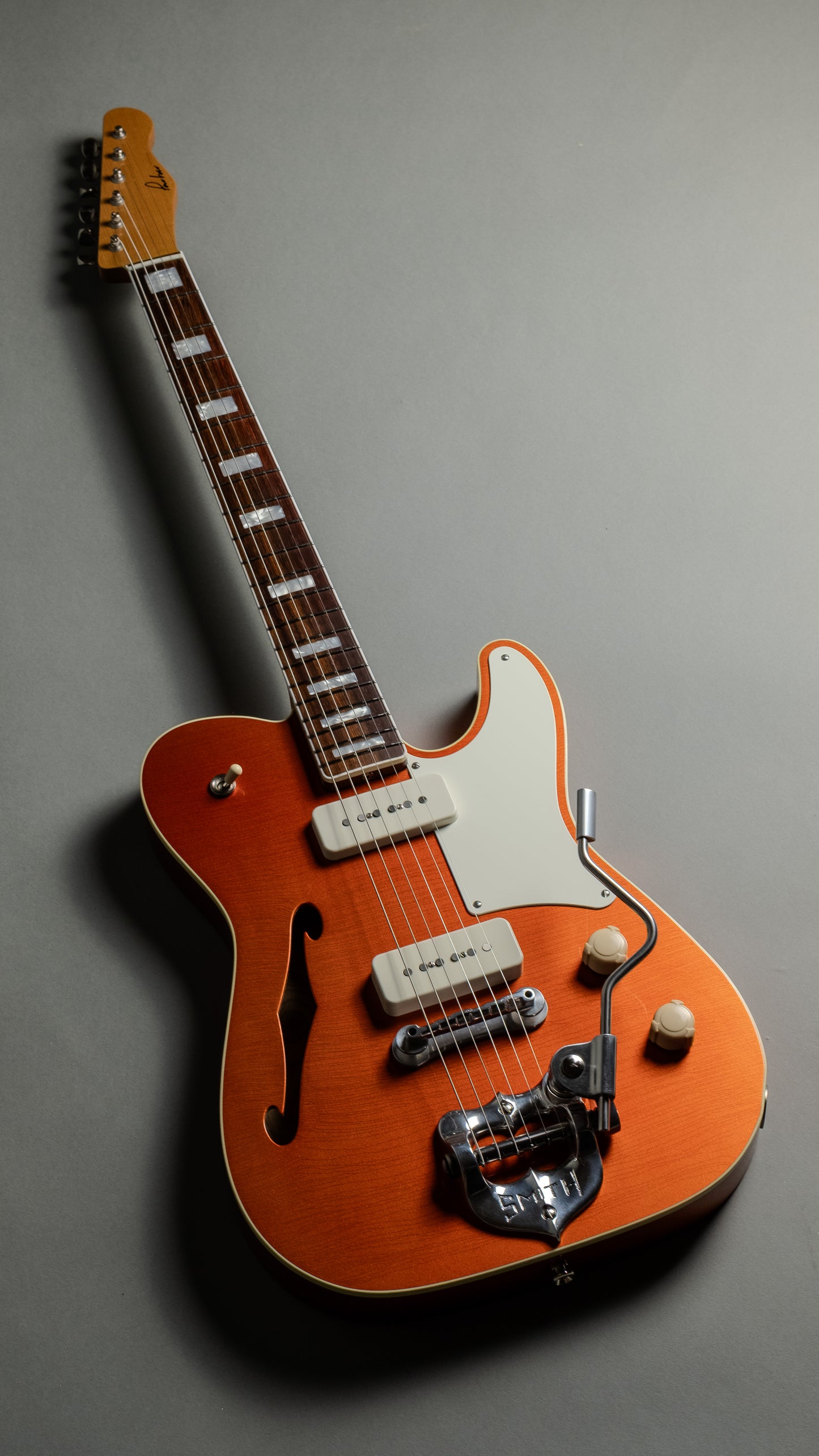 Lewis Parker Guitar Co. - Thinline "T" in Faded Candy Apple Red