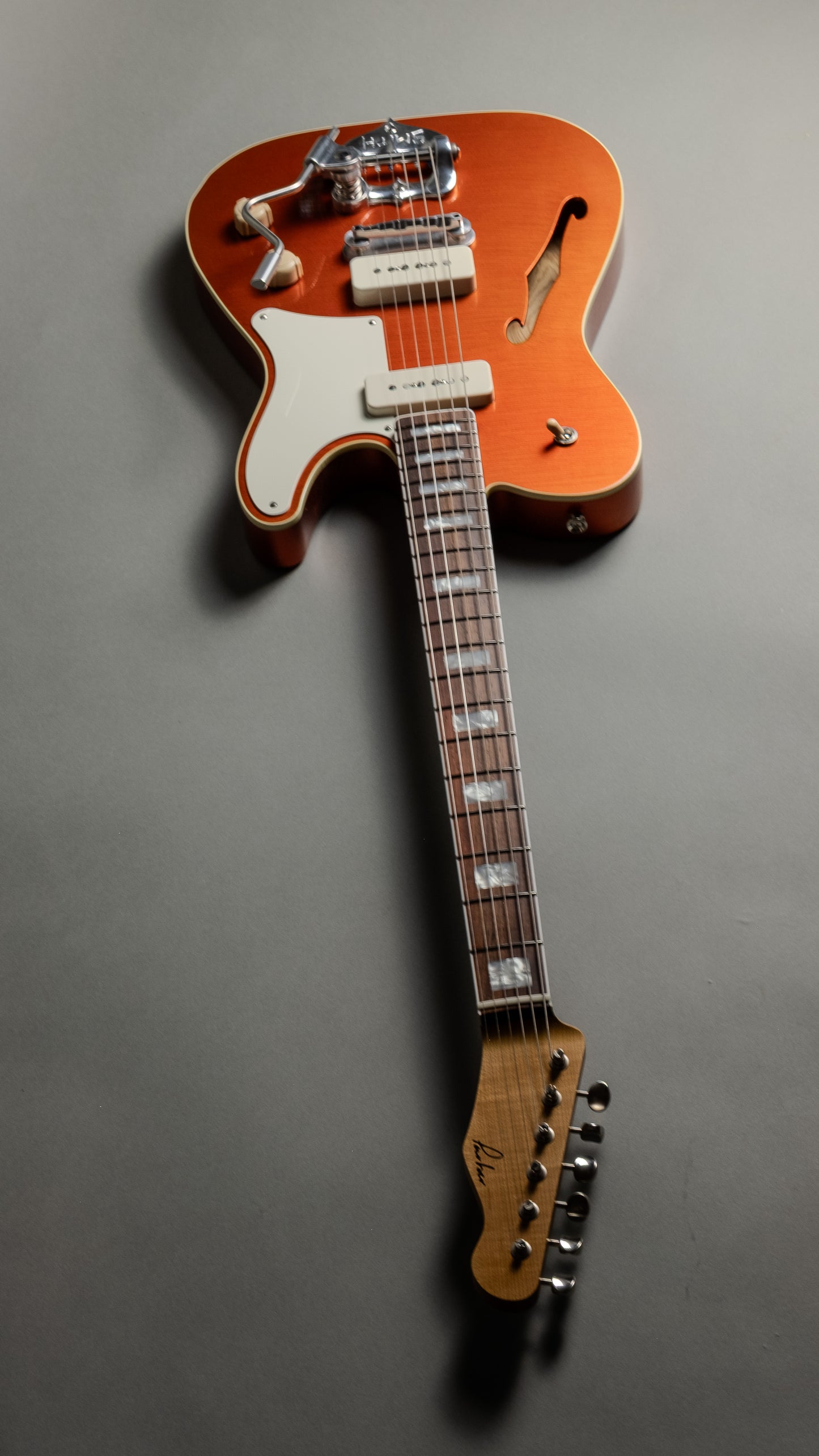 Lewis Parker Guitar Co. - Thinline "T" in Faded Candy Apple Red