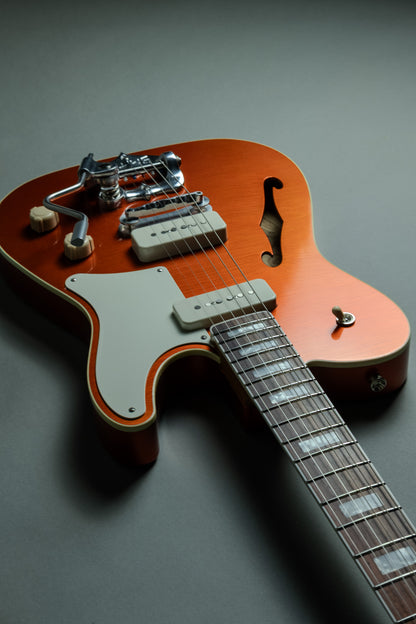 Lewis Parker Guitar Co. - Thinline "T" in Faded Candy Apple Red