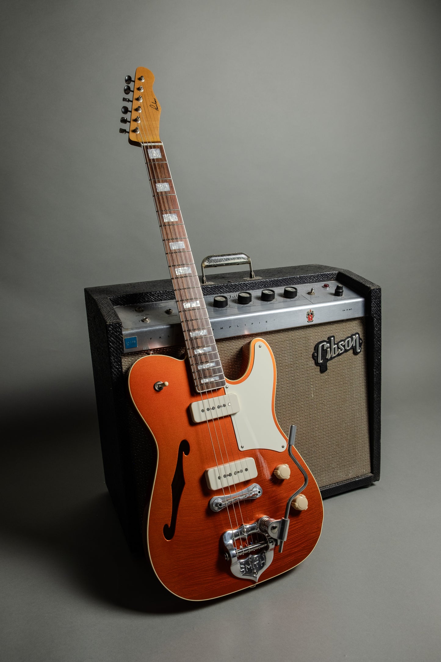 Lewis Parker Guitar Co. - Thinline "T" in Faded Candy Apple Red