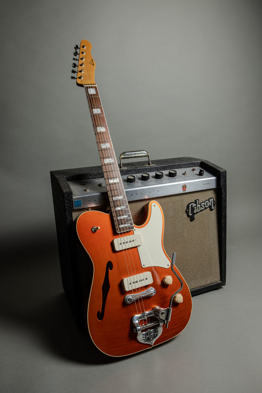Lewis Parker Guitar Co. - Thinline "T" in Faded Candy Apple Red