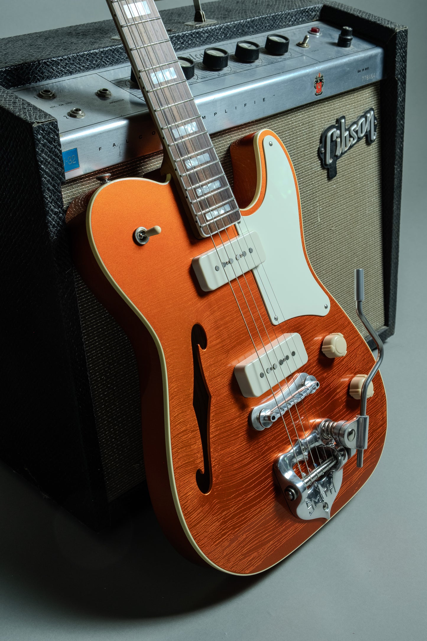 Lewis Parker Guitar Co. - Thinline "T" in Faded Candy Apple Red