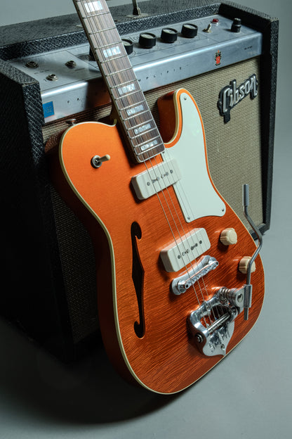 Lewis Parker Guitar Co. - Thinline "T" in Faded Candy Apple Red