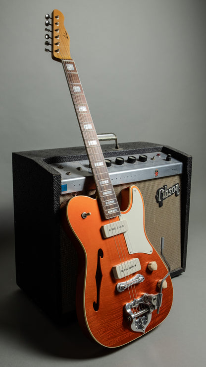 Lewis Parker Guitar Co. - Thinline "T" in Faded Candy Apple Red