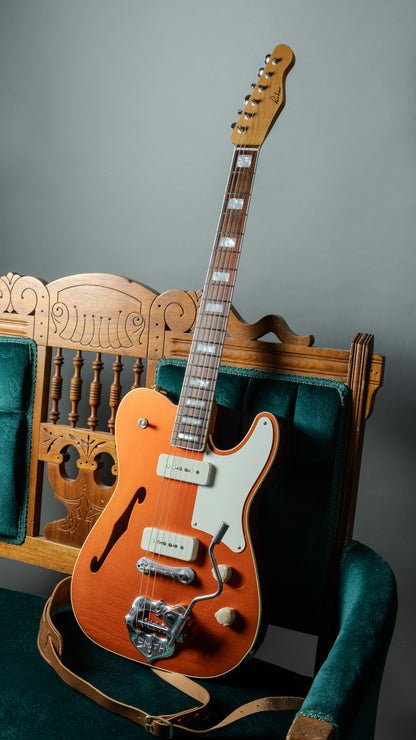 Lewis Parker Guitar Co. - Thinline "T" in Faded Candy Apple Red