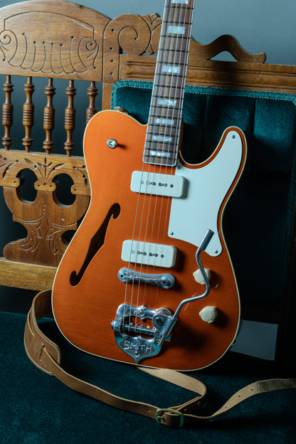 Lewis Parker Guitar Co. - Thinline "T" in Faded Candy Apple Red